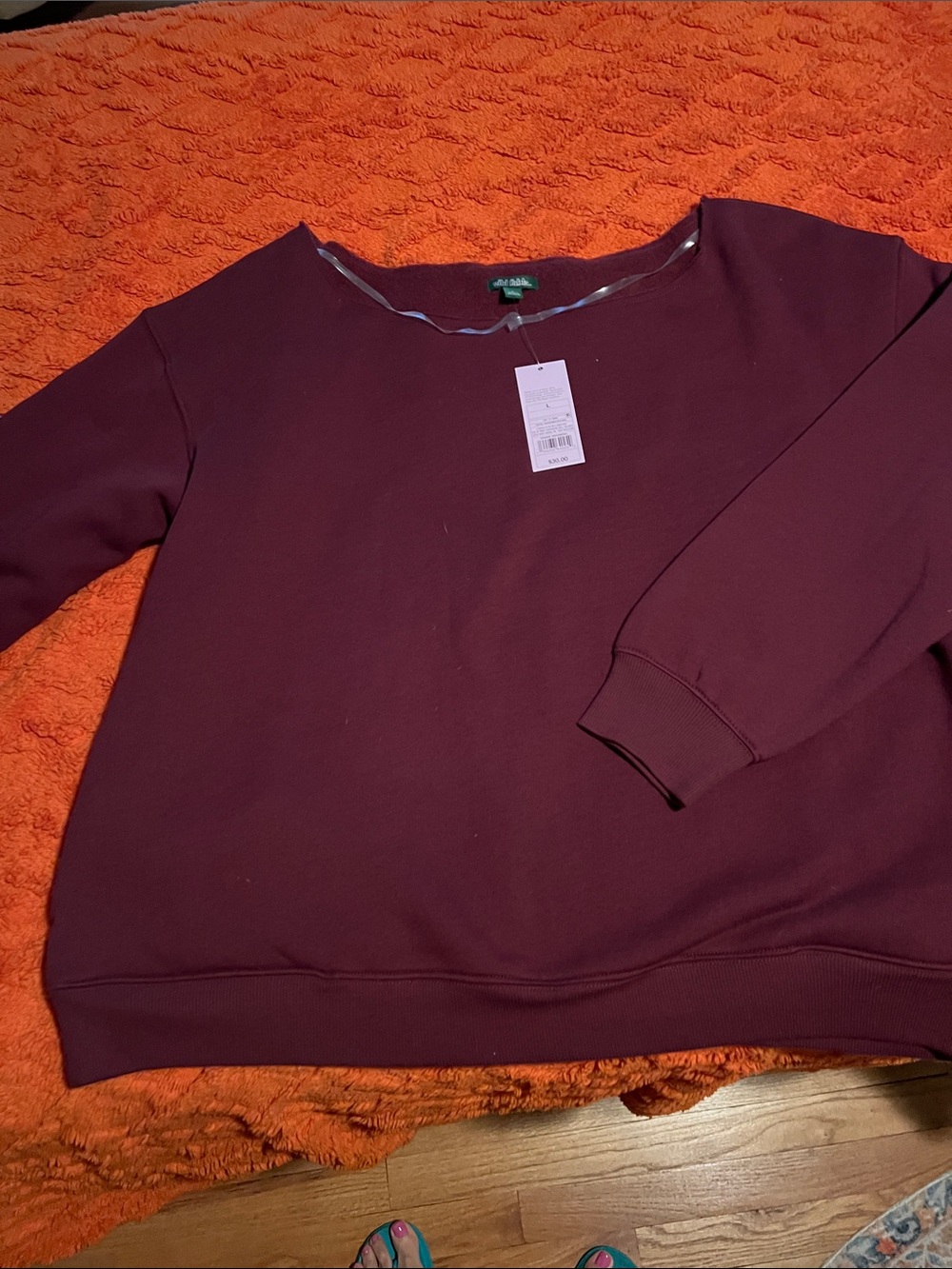 Target Women's Scoop Neck Sweater - Burgundy